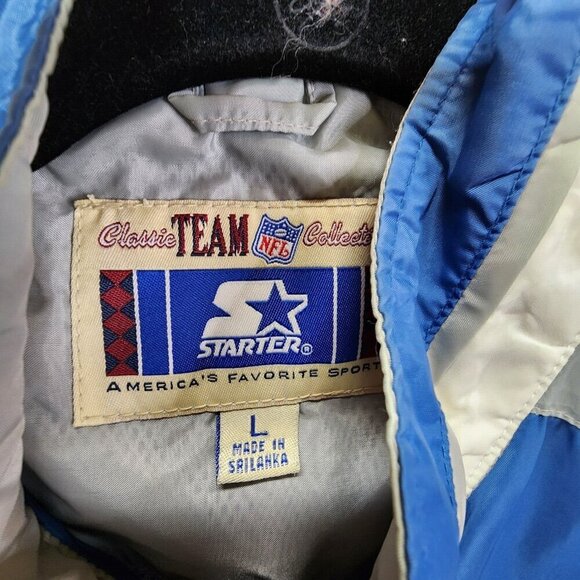 Vintage Starter Dallas Cowboys Windbreaker Men's Large Blue NFL Football Jacket - Picture 15 of 16